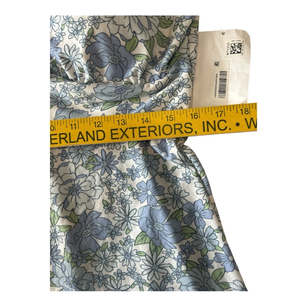 Derek Heart Blue & White Floral Padded Bust Empire Waist Mini Sundress Size XL. - Picture 12 of 12
